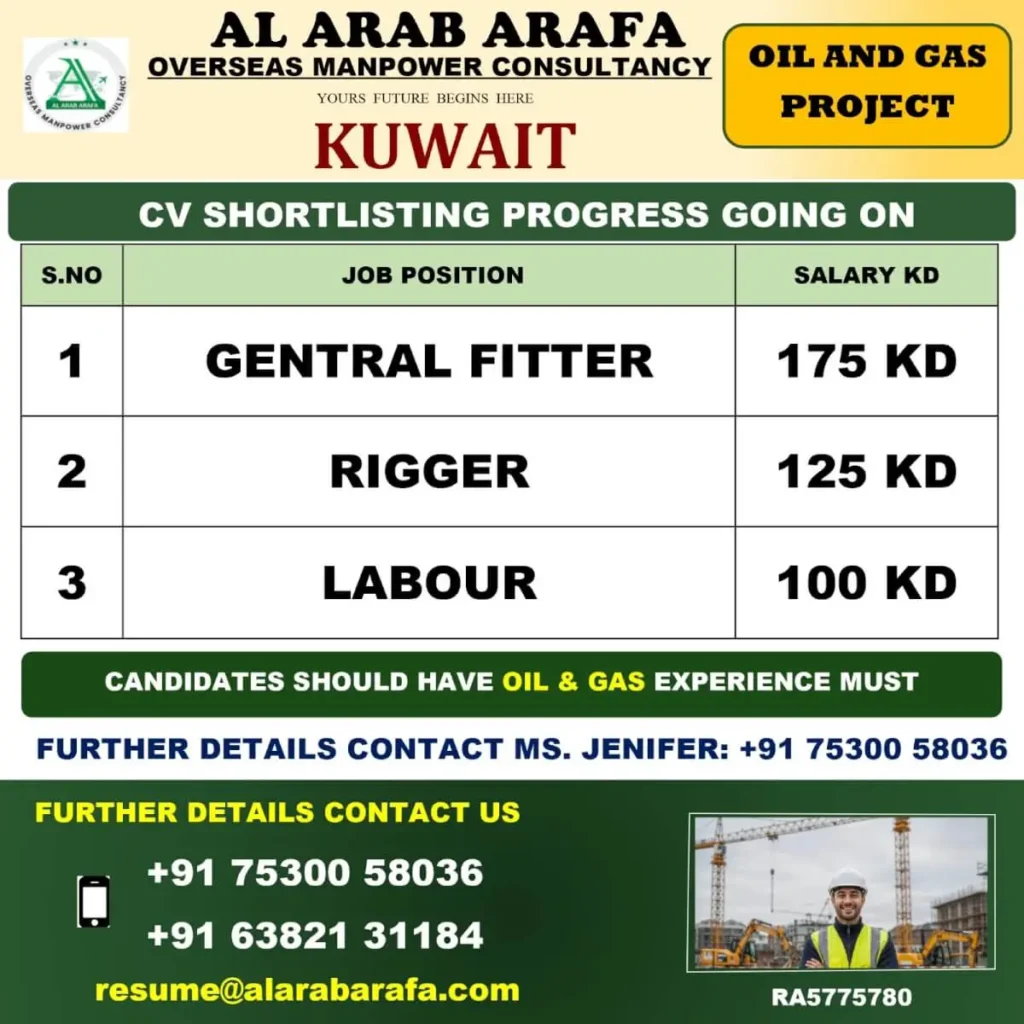 Kuwait Oil and Gas Jobs | CV Shortlisting 2025