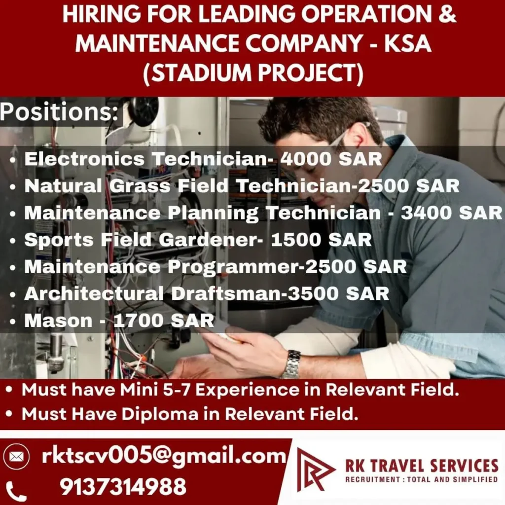 Saudi Arabia Stadium Project Jobs 2025 | Apply Now