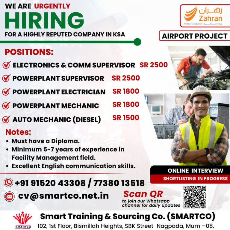 Saudi Airport Project Job Vacancies – Apply Now