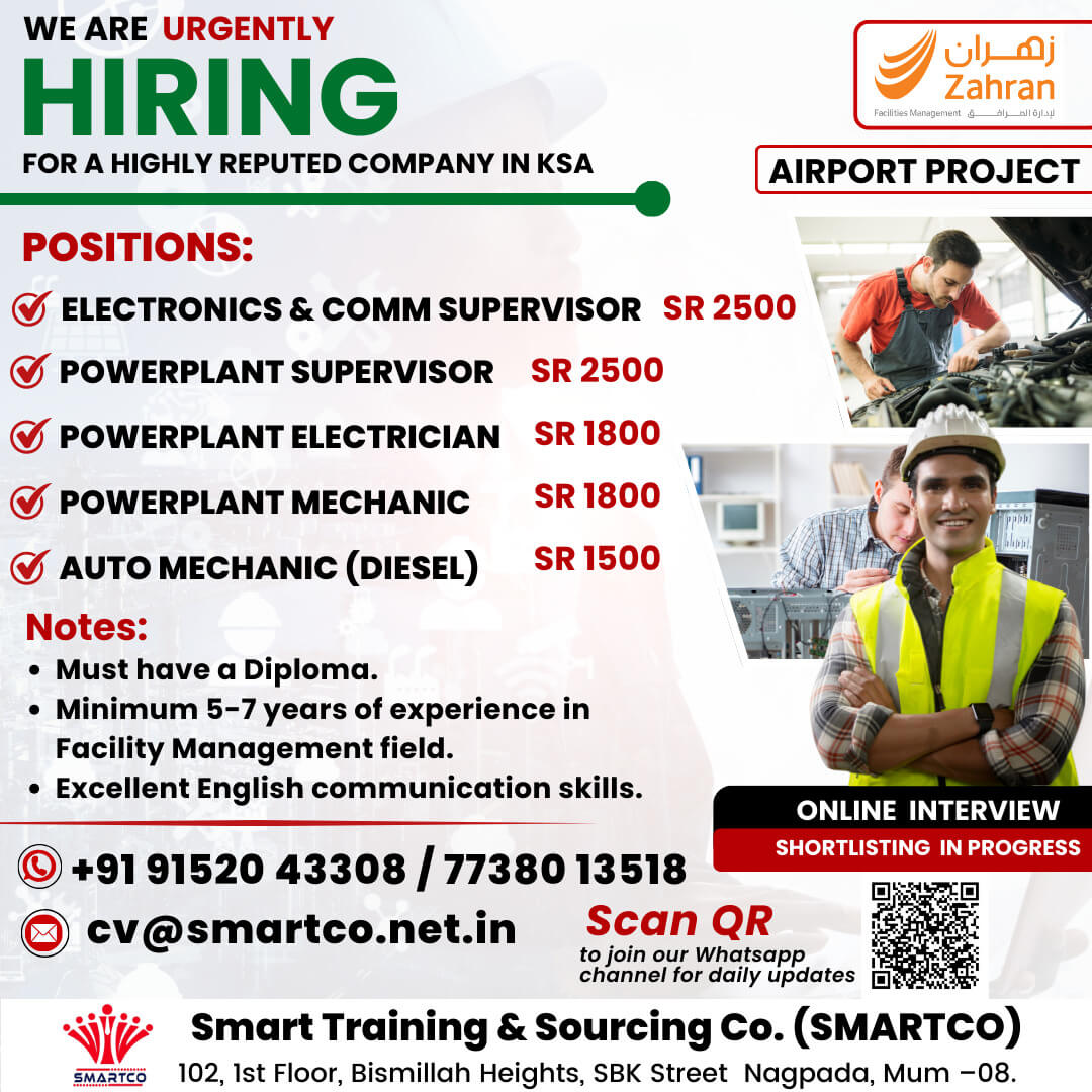 Saudi Airport Project Job Vacancies – Apply Now
