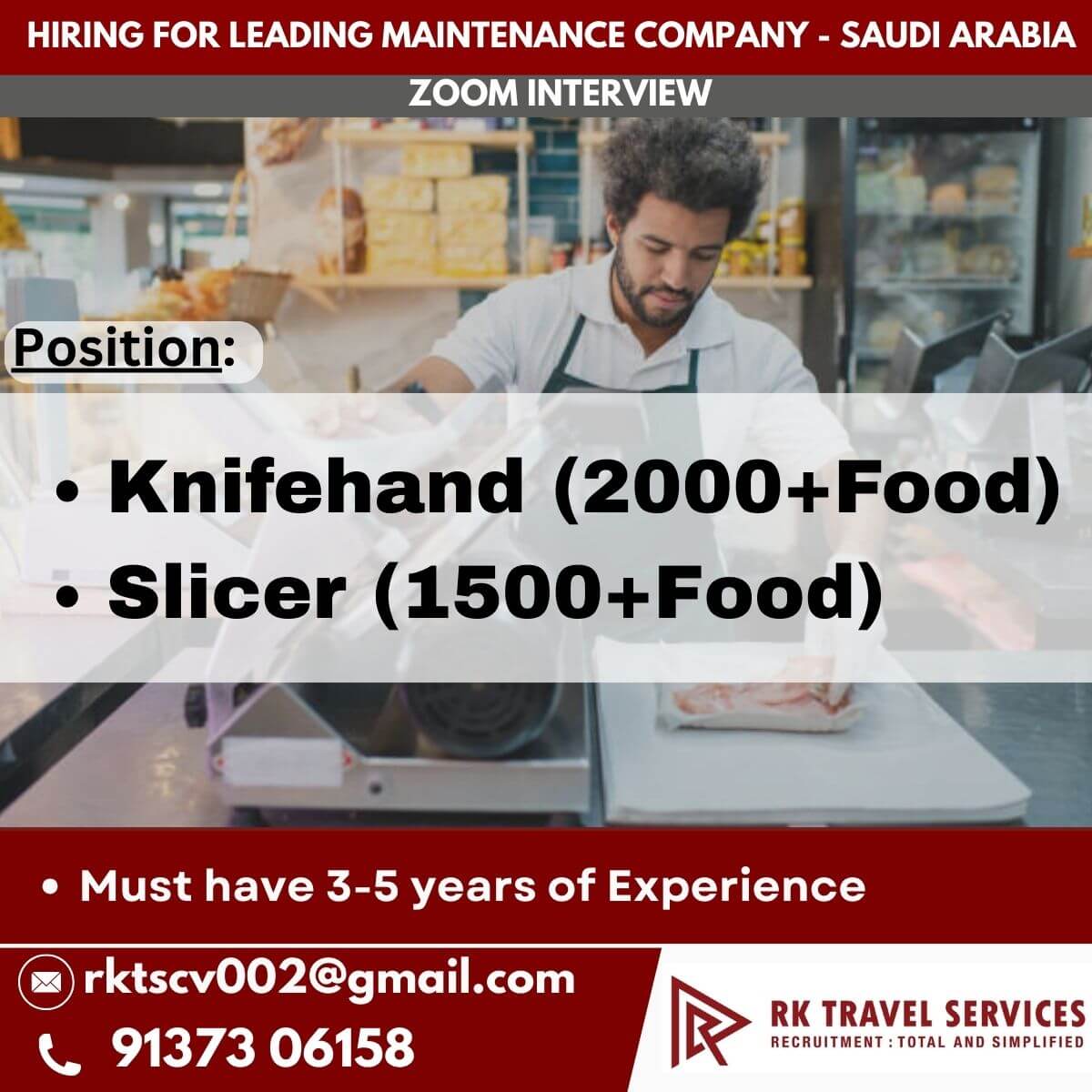 Saudi Arabia Knifehand & Slicer Jobs | Zoom Interview 2025