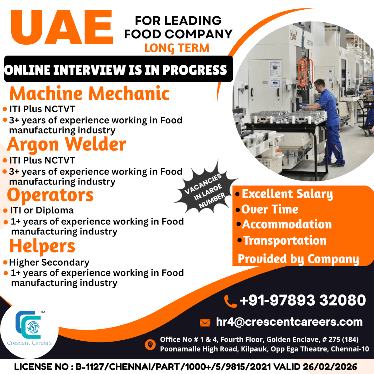 UAE Food Company Jobs 2025 – Online Interview