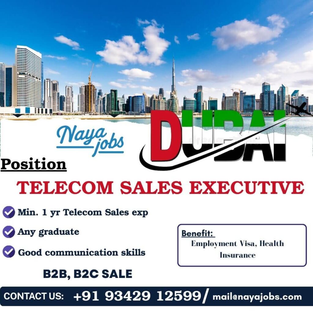 .Telecom Sales Executive Jobs in Dubai – Apply Now