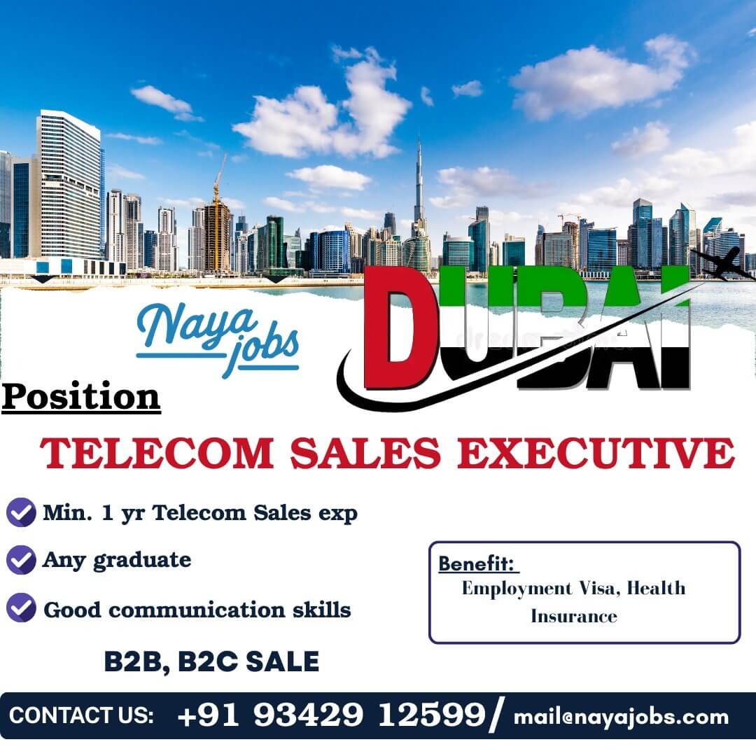 .Telecom Sales Executive Jobs in Dubai – Apply Now