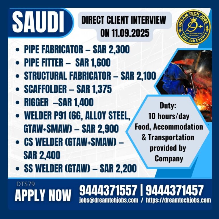 Saudi Arabia Direct Client Interview Jobs