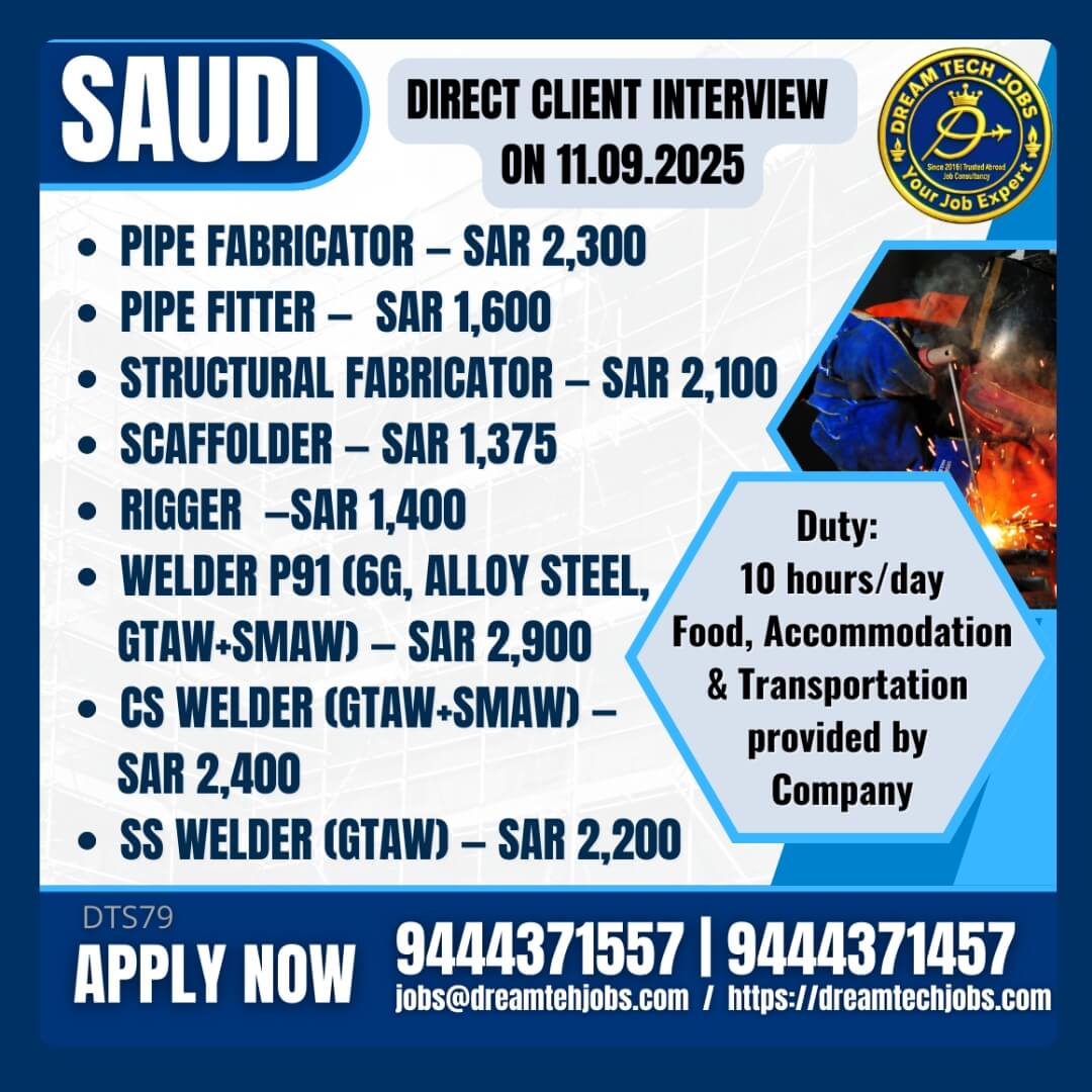 Saudi Arabia Direct Client Interview Jobs