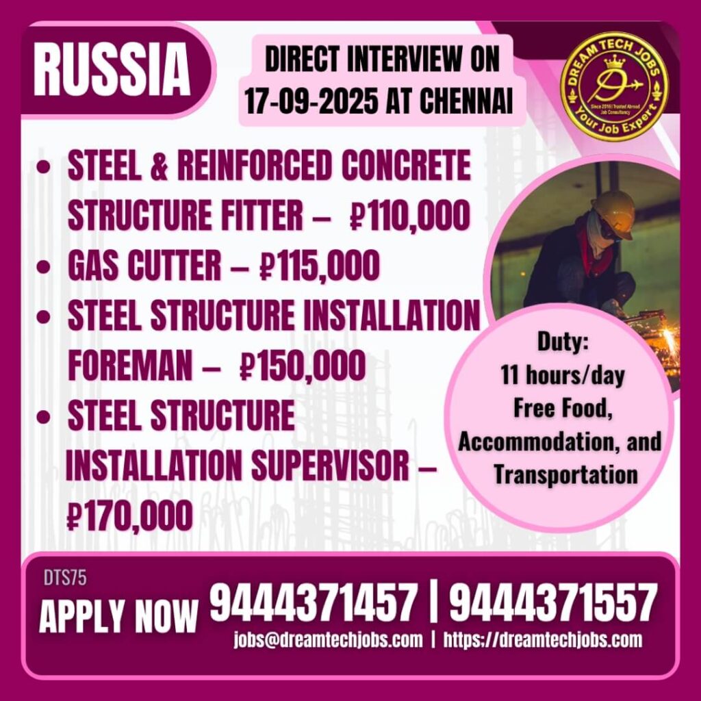 Russia Jobs 2025 – Apply Now