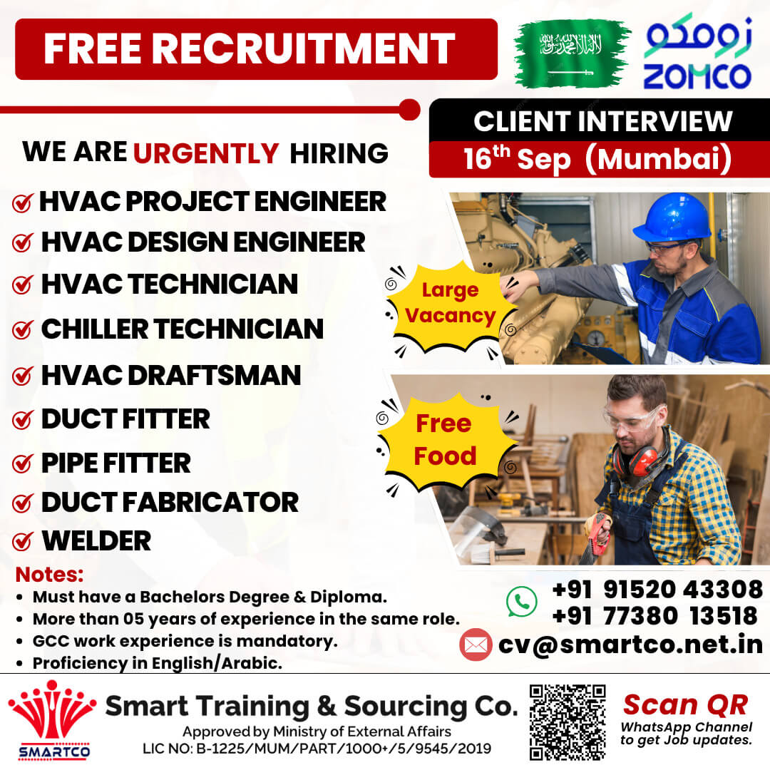 Saudi Arabia HVAC Jobs 2025 – Free Recruitment