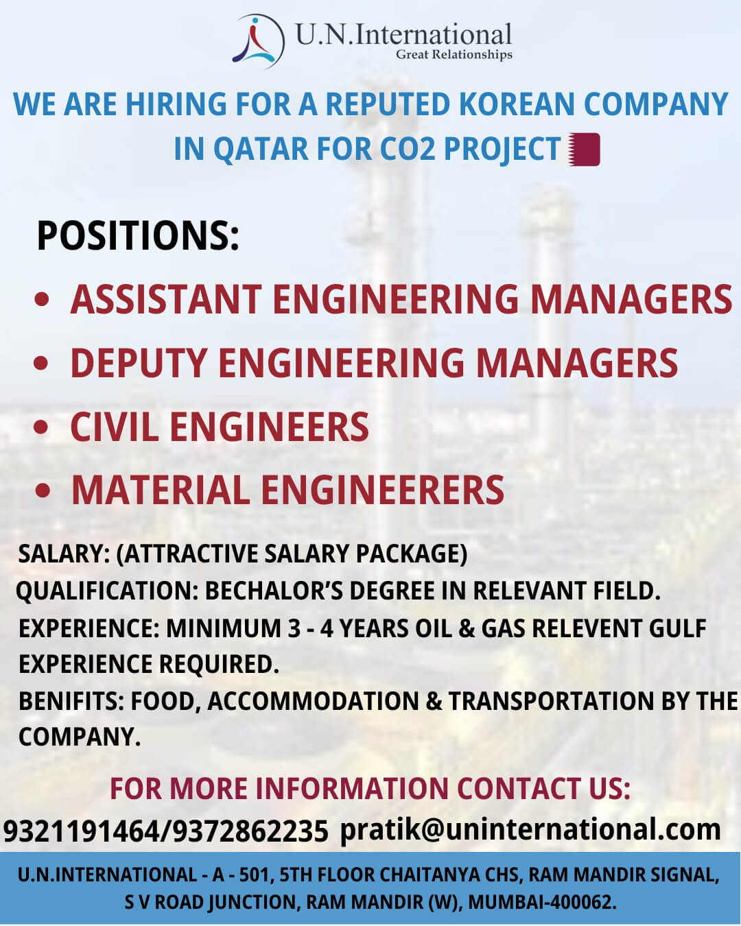 Qatar CO2 Project Jobs