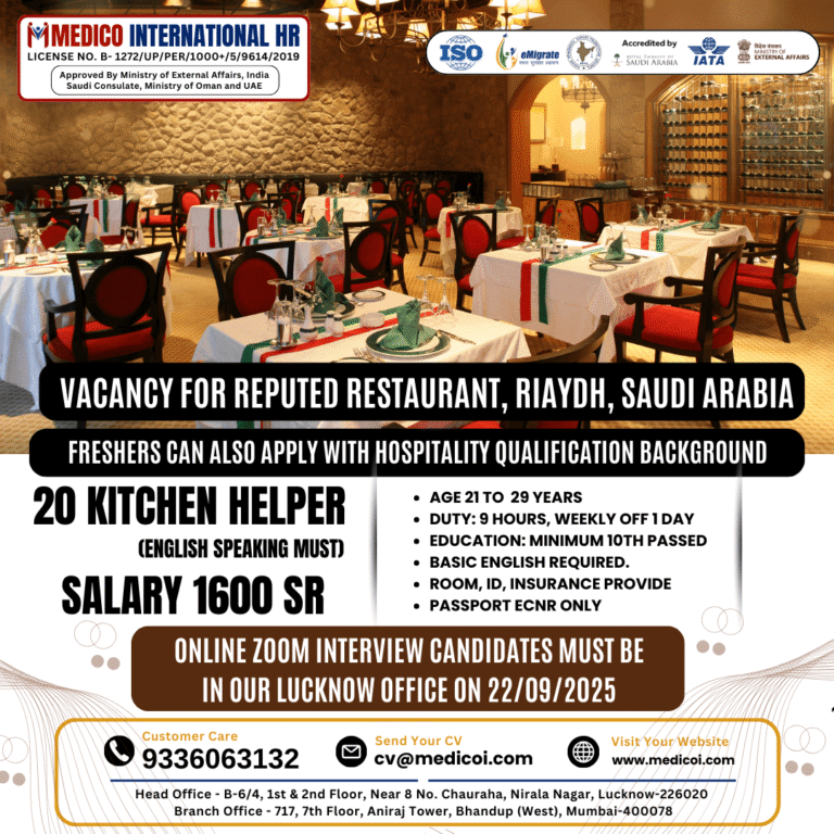 Kitchen Helper Jobs in Riyadh – Saudi Arabia | Apply Now