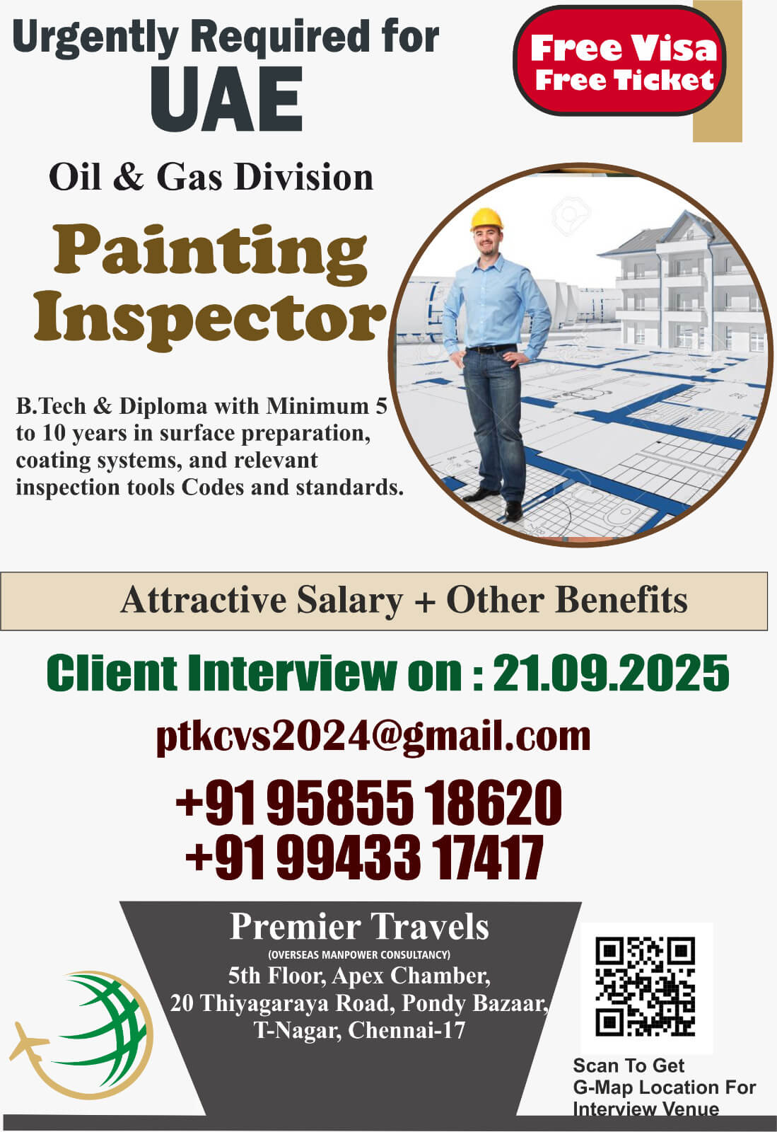 Urgently Hiring Painting Inspector for UAE Oil & Gas Division