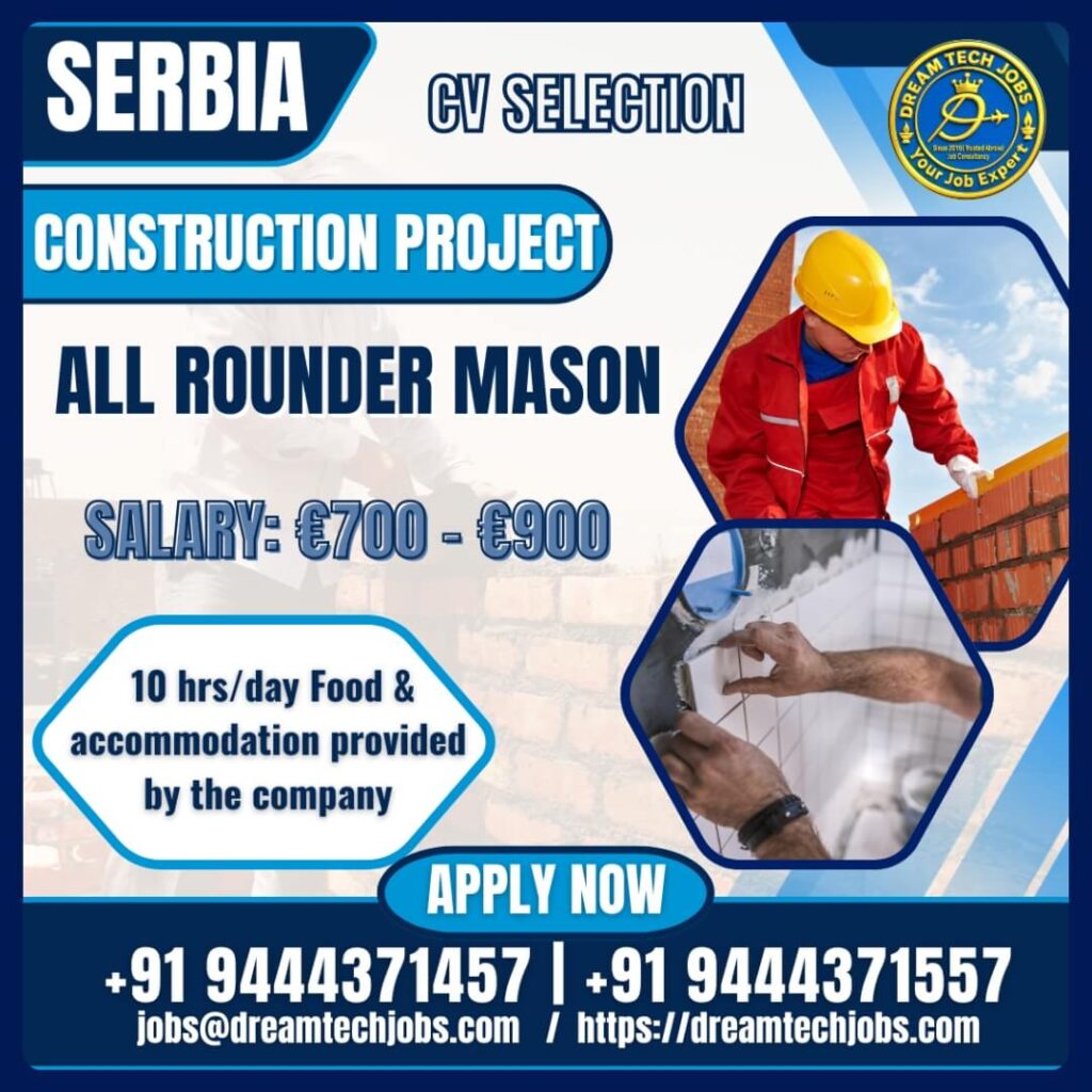 Serbia Mason Jobs 2025 1 Serbia Mason Jobs 2025