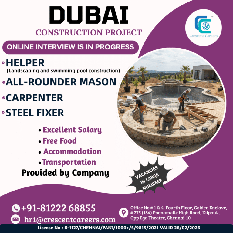 Dubai Construction Project Jobs