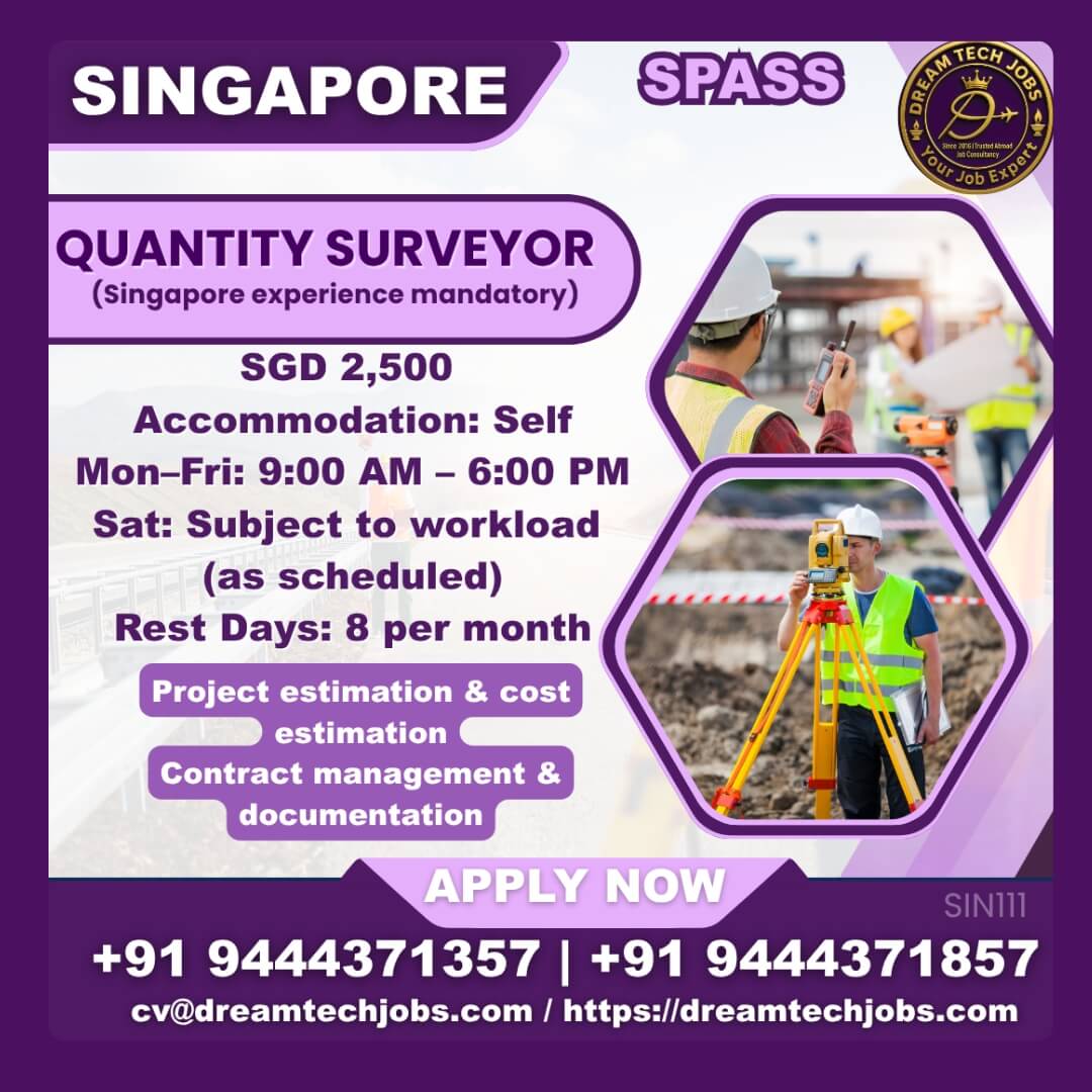 Quantity Surveyor Jobs in Singapore 2025