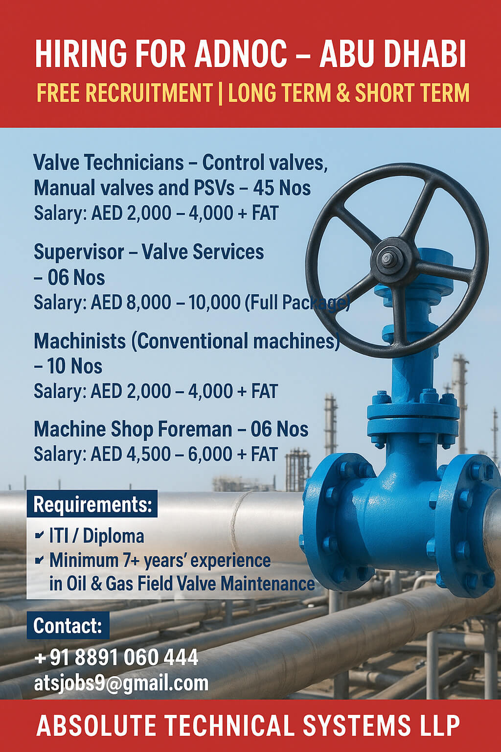 ADNOC Abu Dhabi Recruitment 2025 – Free Recruitment