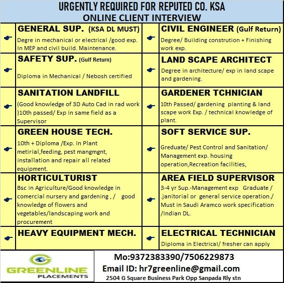 KSA Jobs 2025 – Urgently Required for Reputed Company