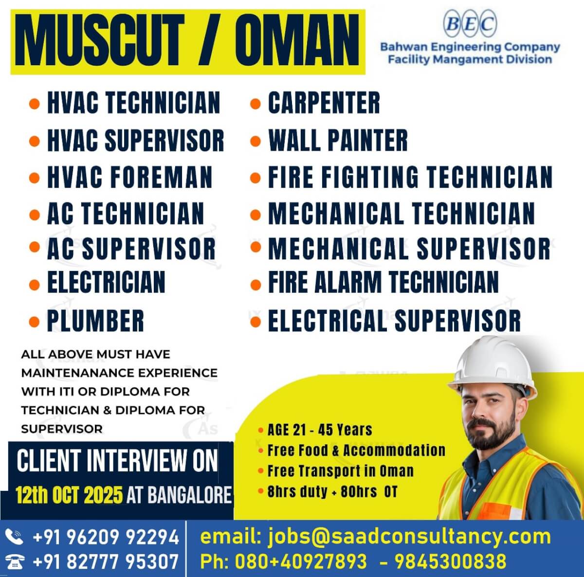 Oman Facility Management Jobs 2025 – Apply Now