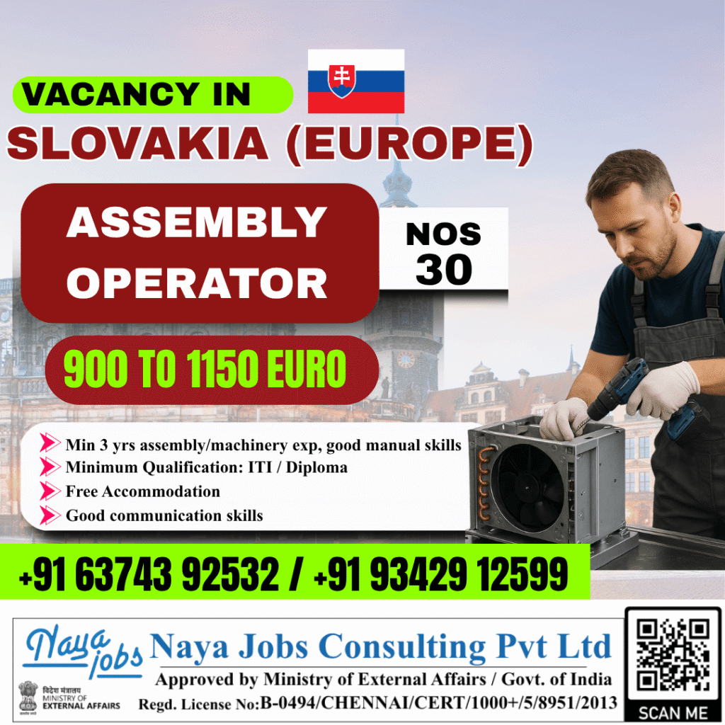Assembly Operator Jobs in Slovakia (Europe) – Apply Now