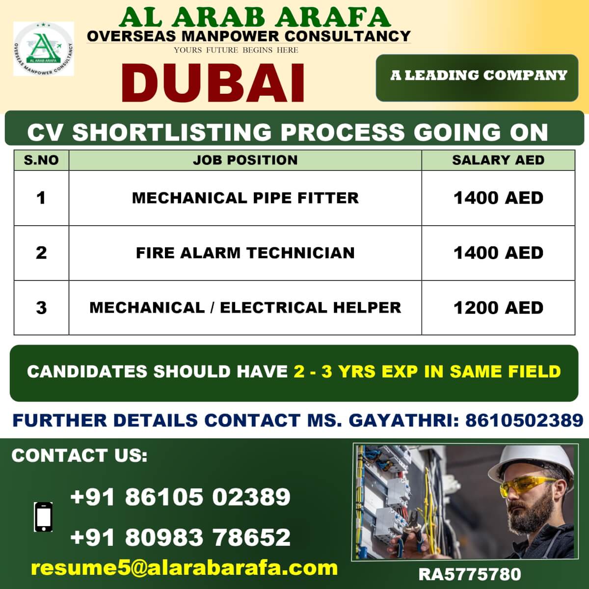 Dubai Jobs 2025 – Urgent Recruitment