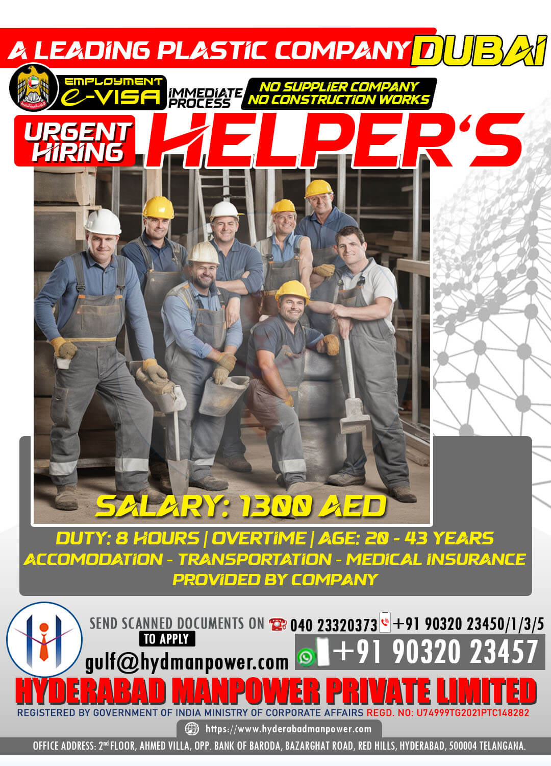 Urgent Hiring for Helpers in Dubai