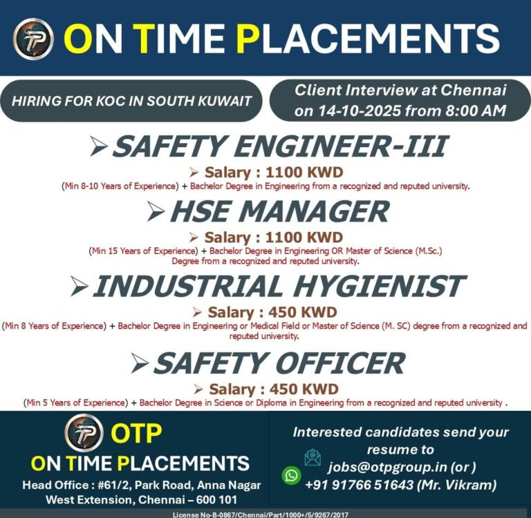 Kuwait Jobs 2025 – Hiring for KOC South Kuwait