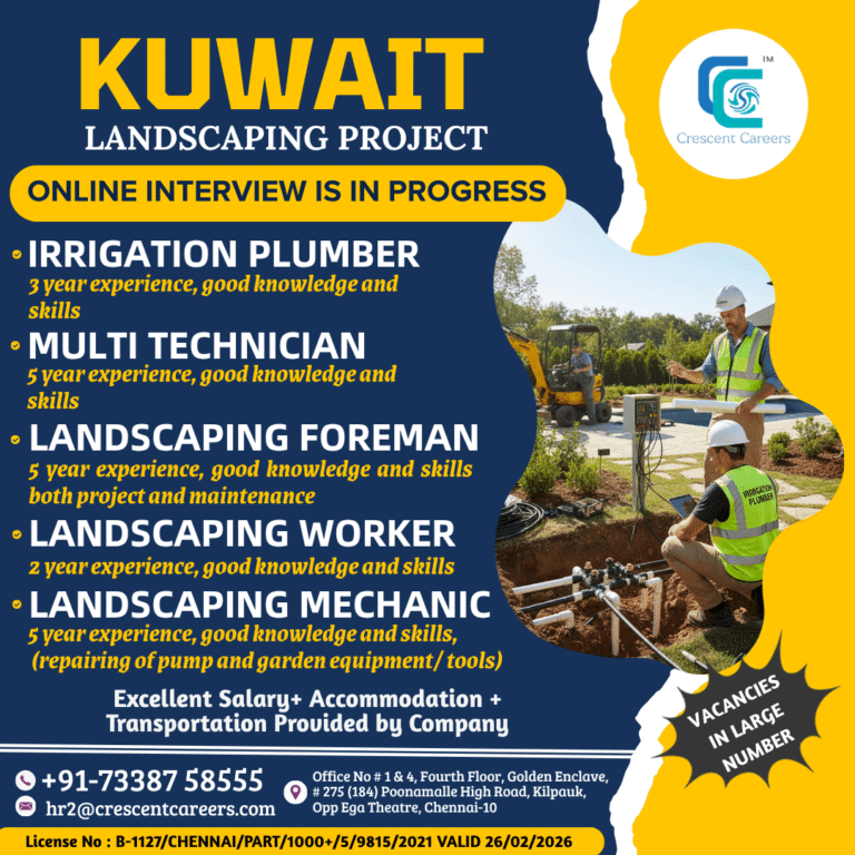 Kuwait Landscaping Project Job Recruitment 2025