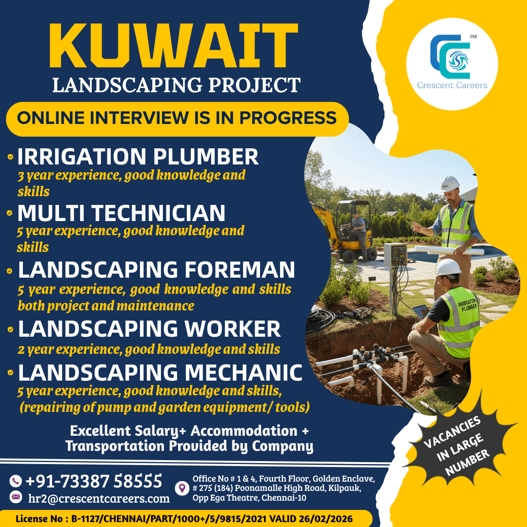 Kuwait Landscaping Project Job Recruitment 2025