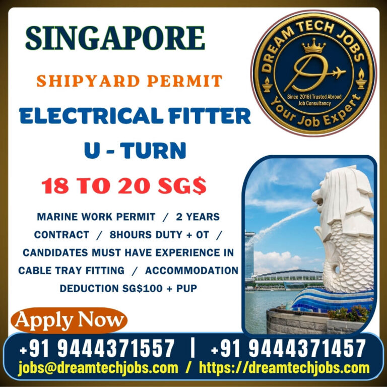 Electrical Fitter Jobs in Singapore – Shipyard Permit | Apply Now