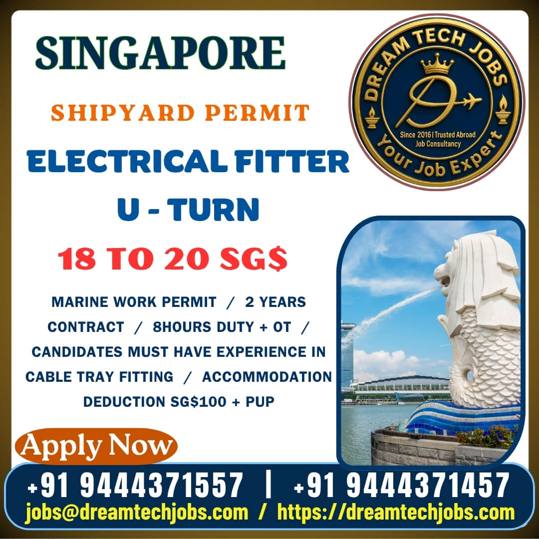 Electrical Fitter Jobs in Singapore – Shipyard Permit | Apply Now