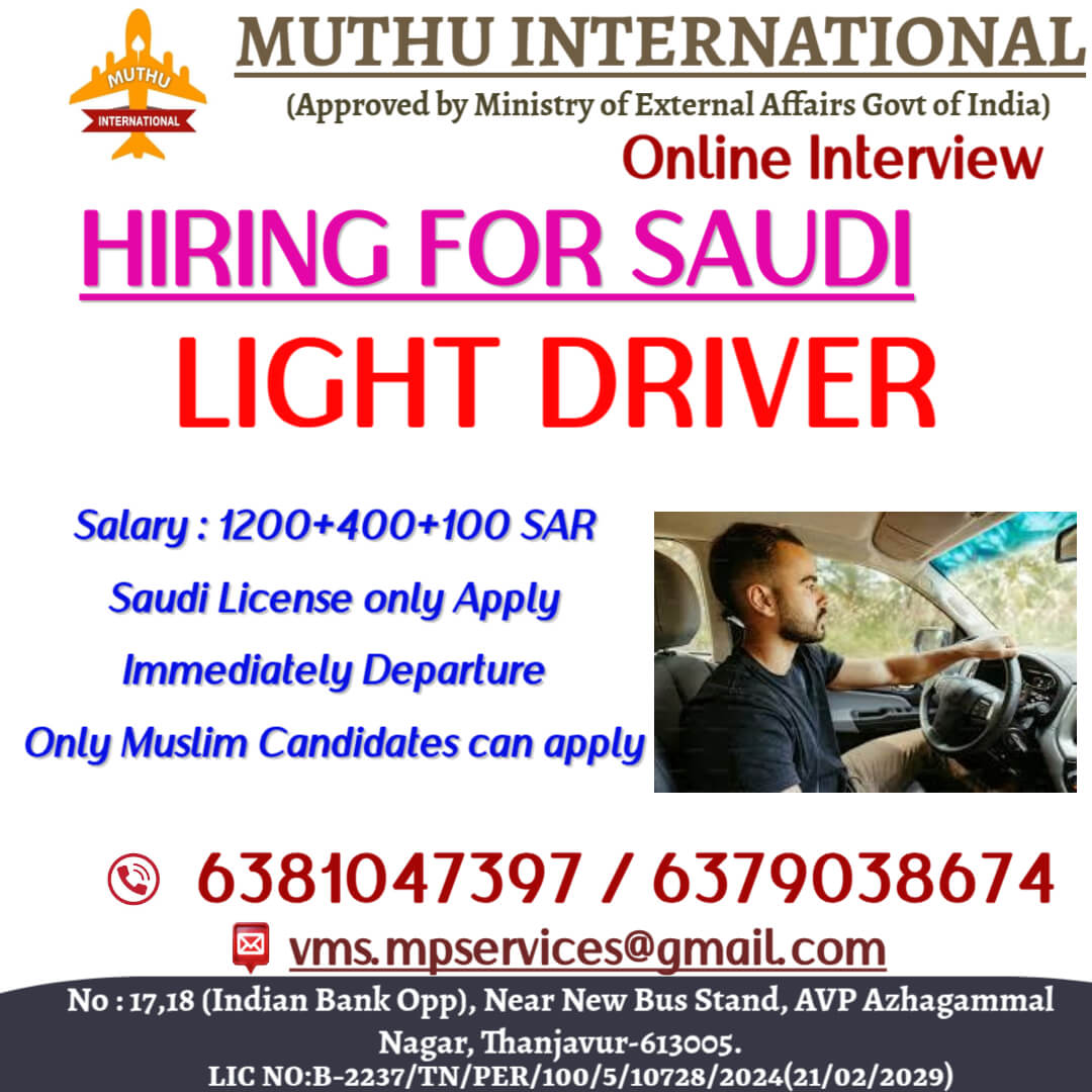 Saudi Light Driver Jobs 2025 – Hiring Now