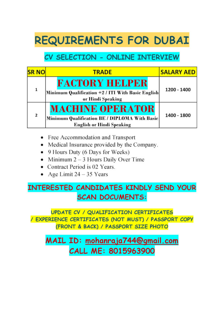 Job Openings in Dubai – Apply Now