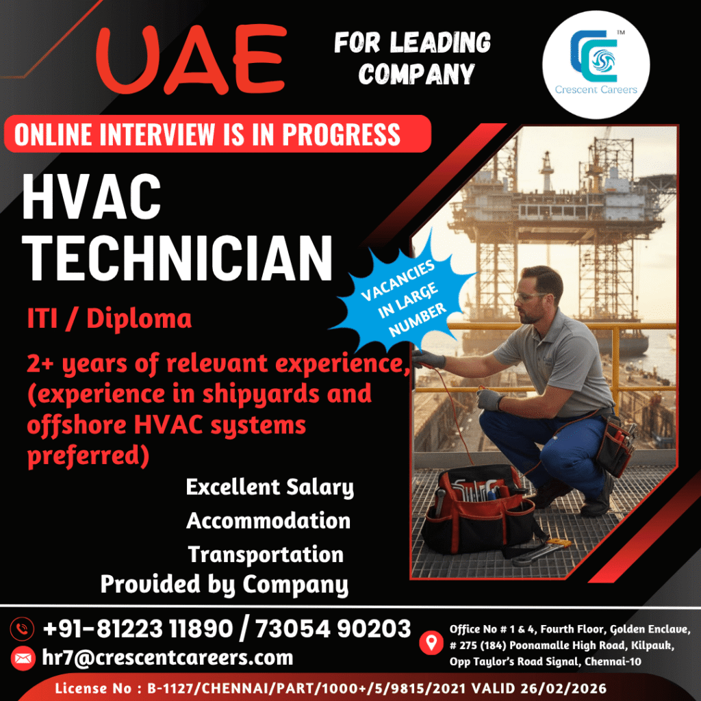HVAC Technician Jobs in UAE – Recruitment 2025