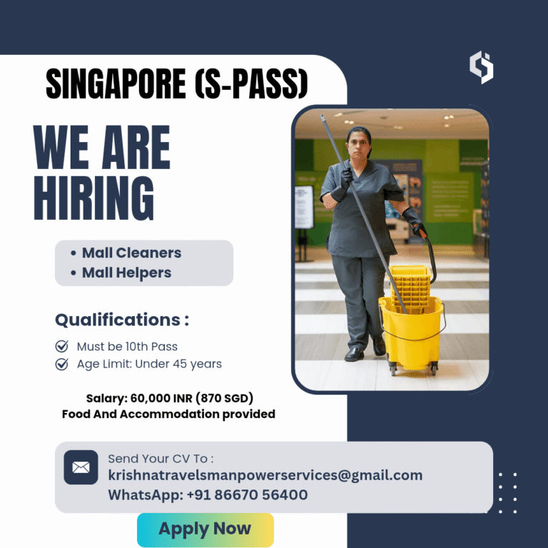 Singapore S-Pass Jobs 2025 – Apply Now