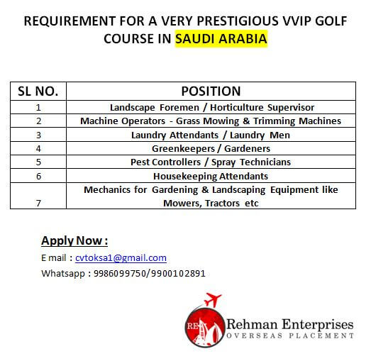 Exciting Job Opportunities in Saudi Arabia Golf Course