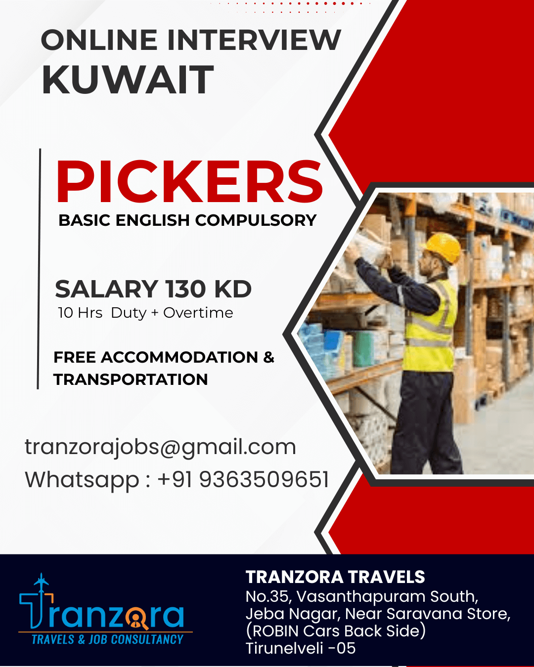 Pickers Jobs in Kuwait – Online Interview | Apply Now