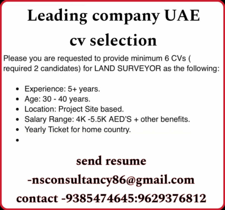 Recruitment Disclaimer – Important Notice for Job Seekers Before applying, please read the job advertisement carefully to understand the vacancies, required qualifications, and experience. Avoid making any advance payments to recruiters. Any payments should only be made after visa processing is confirmed. Our platform is not directly involved in recruitment or selection. We strongly recommend applicants to verify the authenticity of recruiters and check the credibility of prospective employers before making financial transactions. This recruitment disclaimer is provided to ensure transparency and safeguard job seekers from fraudulent activities