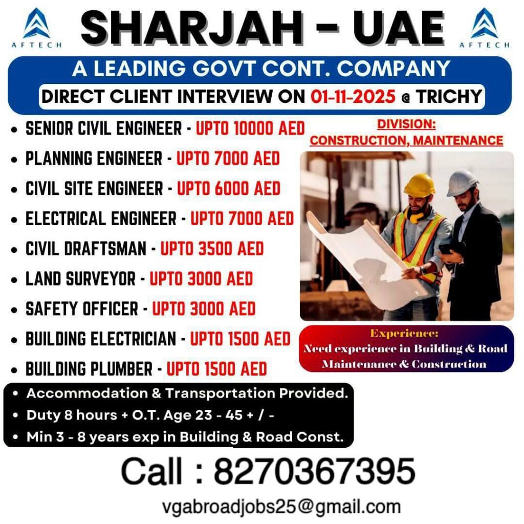 Sharjah Govt Company Jobs 2025 | UAE Vacancies