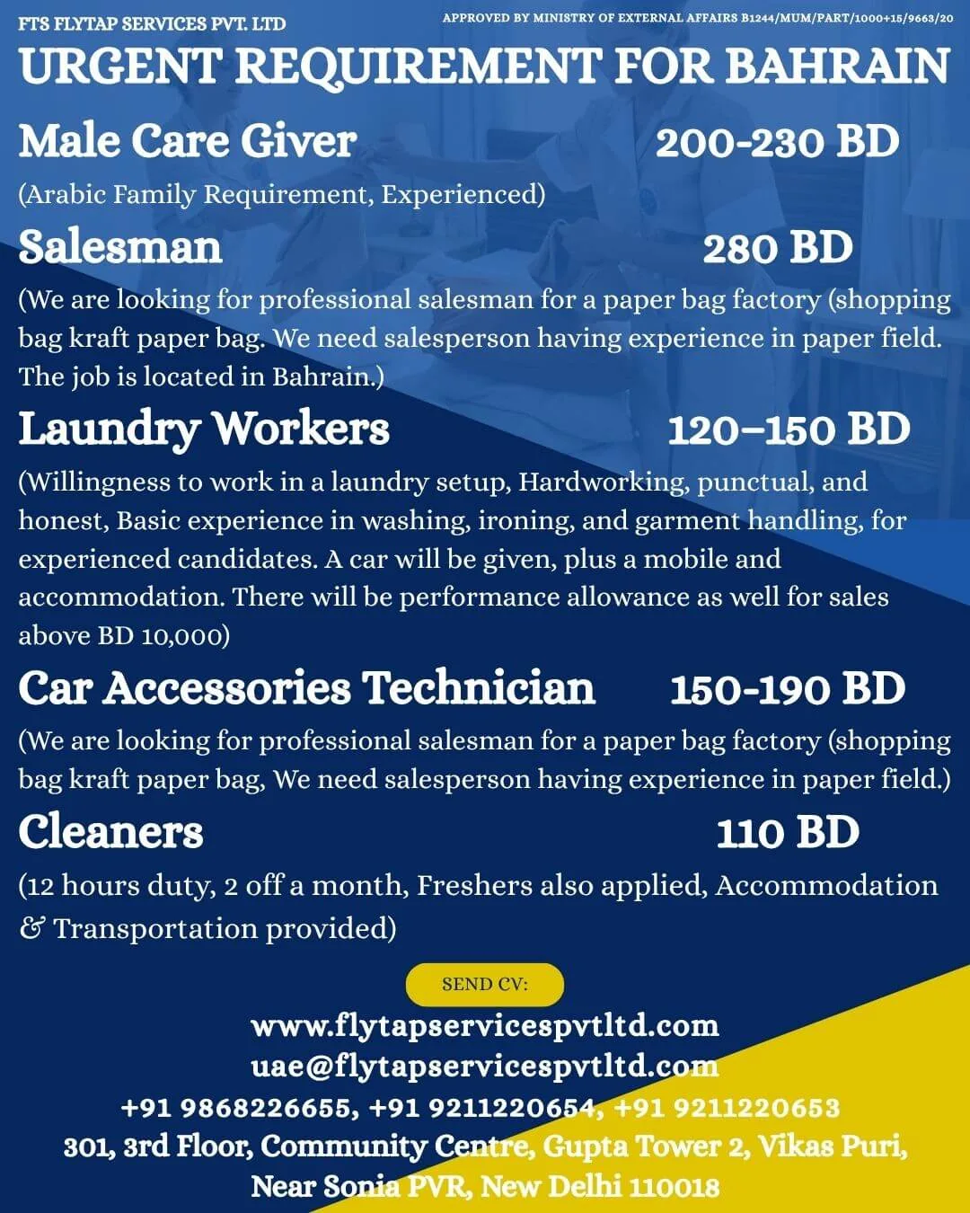 Bahrain Jobs 2025 – Urgent Recruitment for Multiple Positions