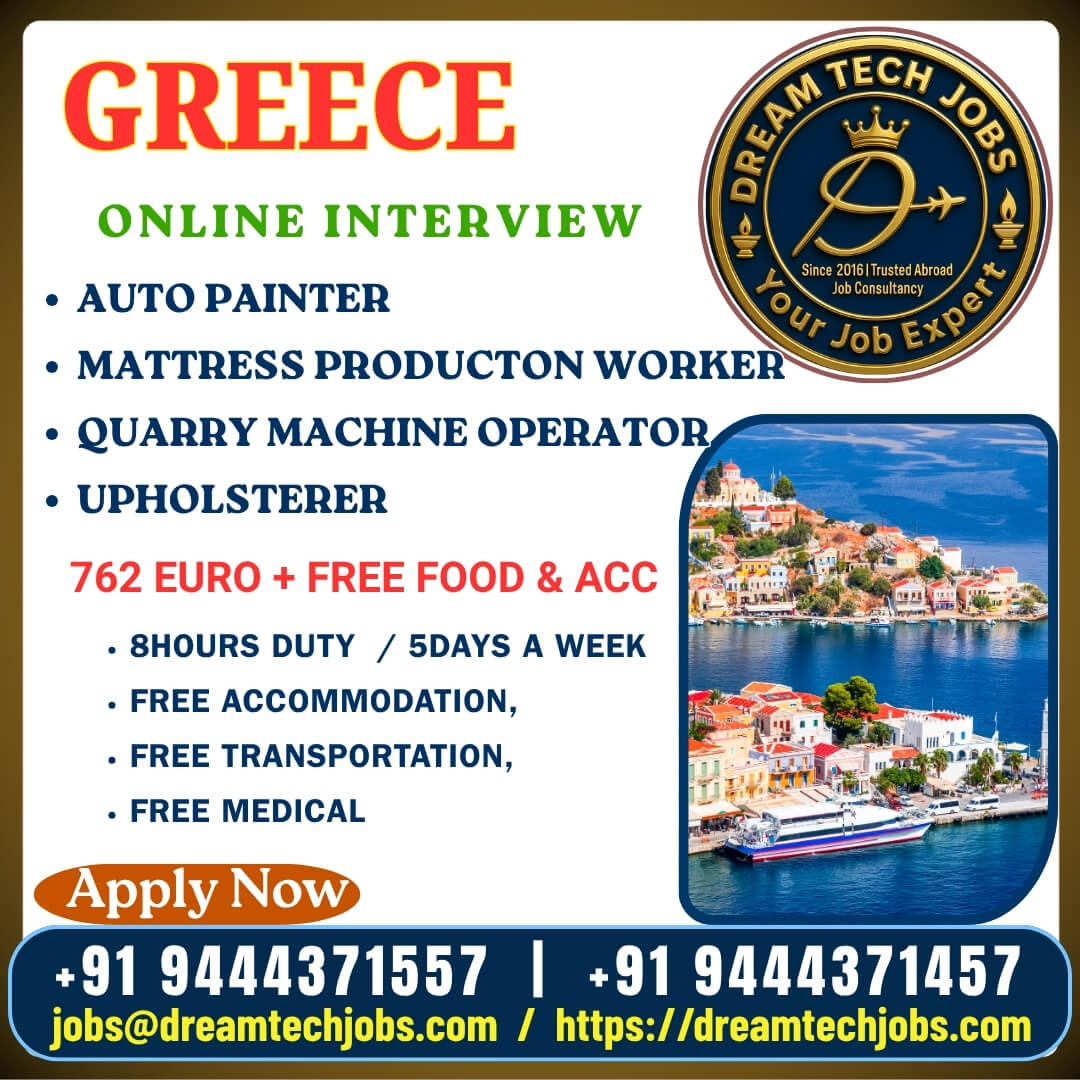 Greece Jobs 2025 – Online Interview for Auto Painter & Factory Workers