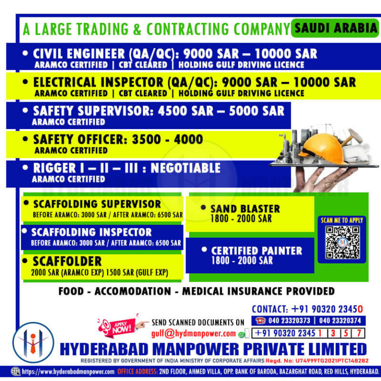 Saudi Arabia Large Trading & Contracting Company Jobs 2025