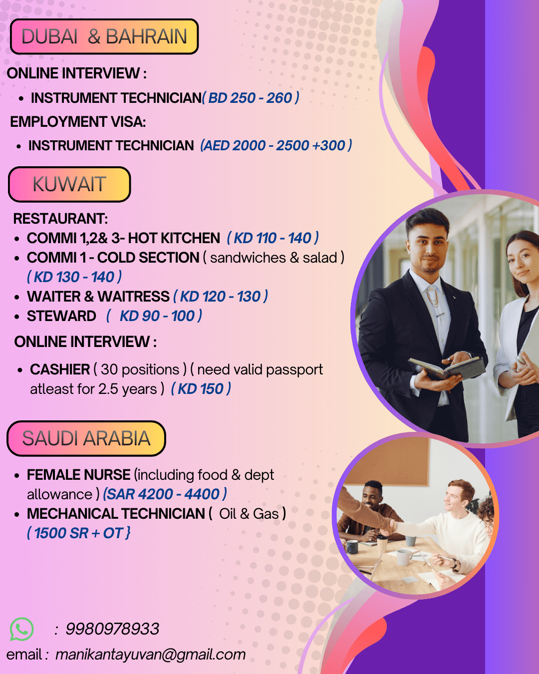 Gulf Job Vacancies – Online Interview | Dubai, Bahrain, Kuwait & Saudi Arabia Hiring 2025