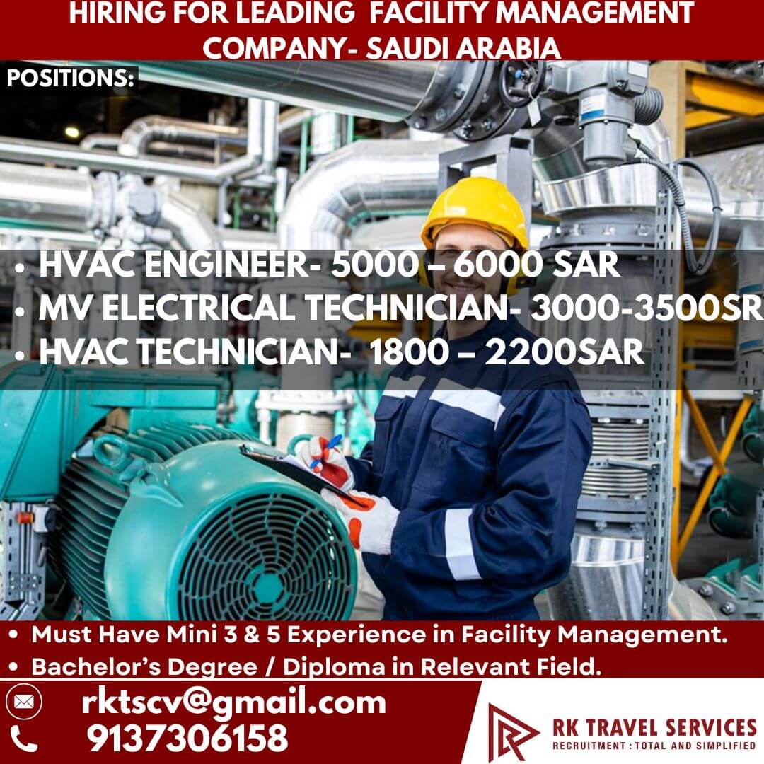 Saudi Arabia Facility Management Jobs 2025 – Latest Recruitment Update