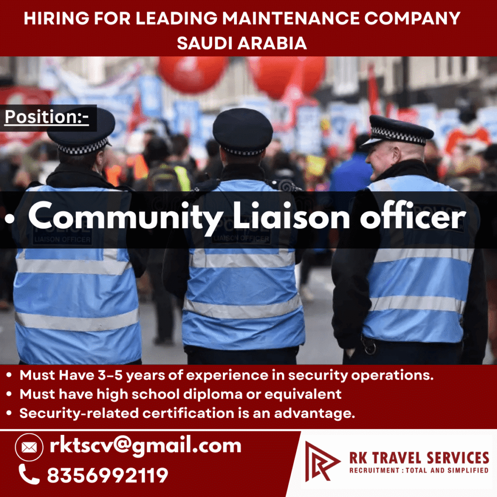 Community Liaison Officer Jobs in Saudi Arabia 2025