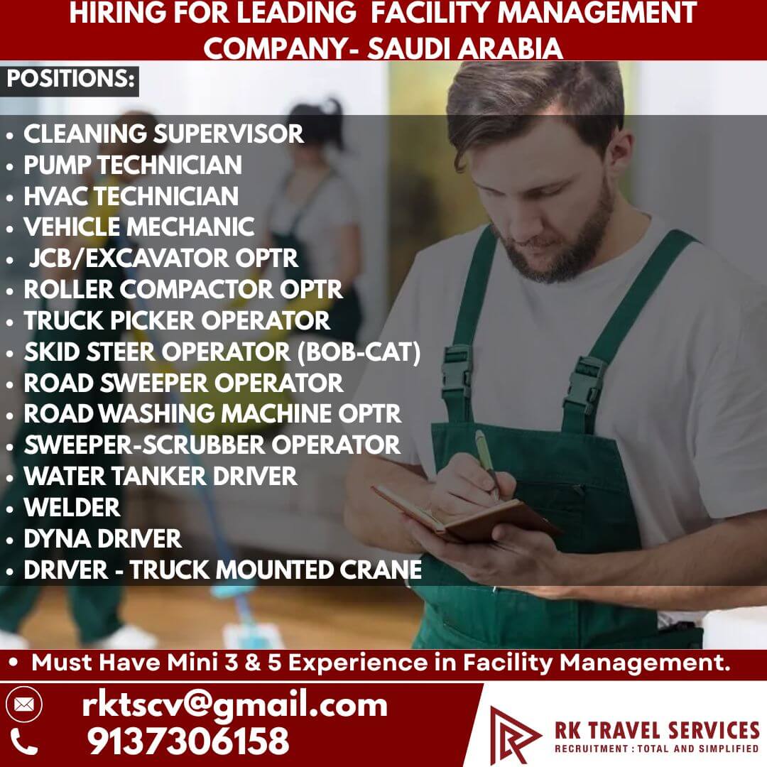 Saudi Facility Management Jobs 2025