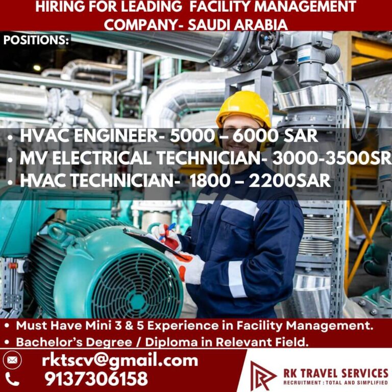 Saudi Arabia Facility Management Jobs 2025