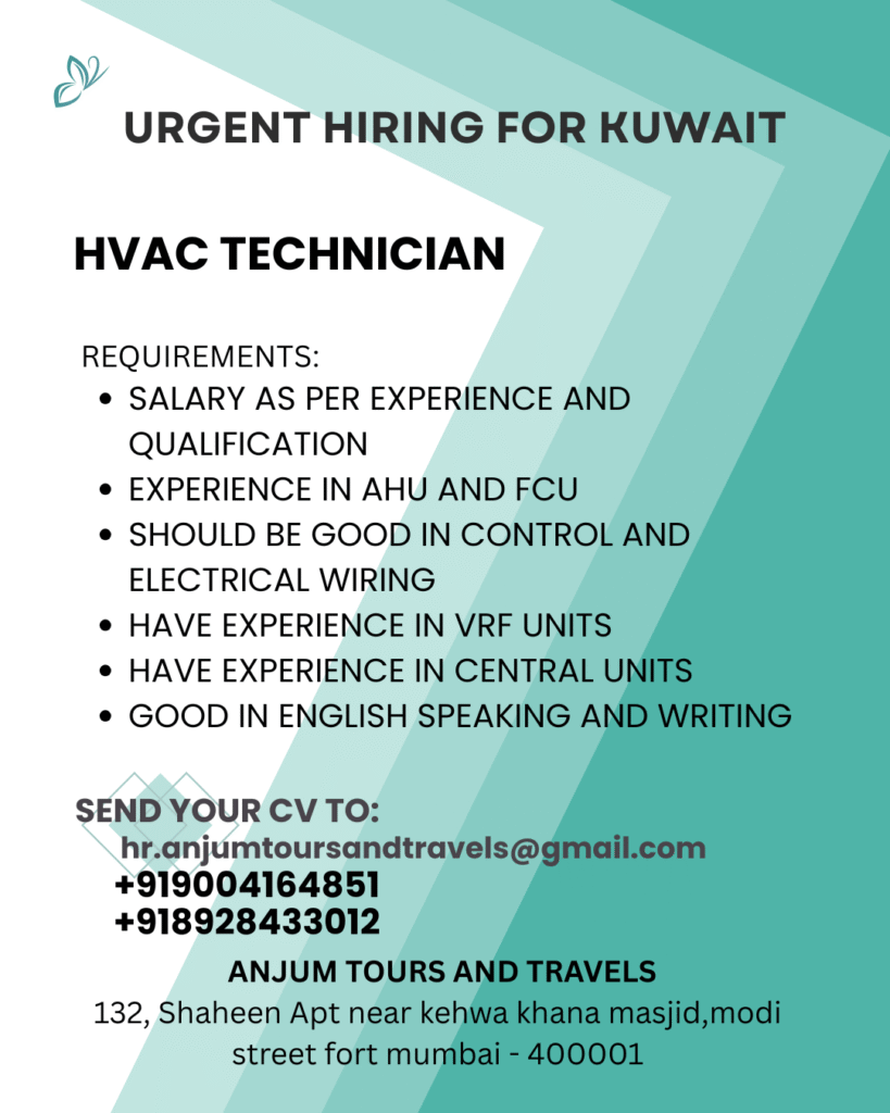 Kuwait HVAC Technician Jobs 2025 