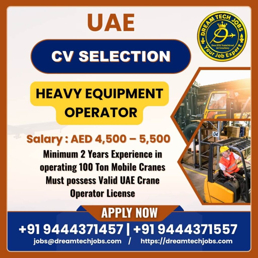 UAE Heavy Equipment Operator Jobs 1 UAE Heavy Equipment Operator Jobs