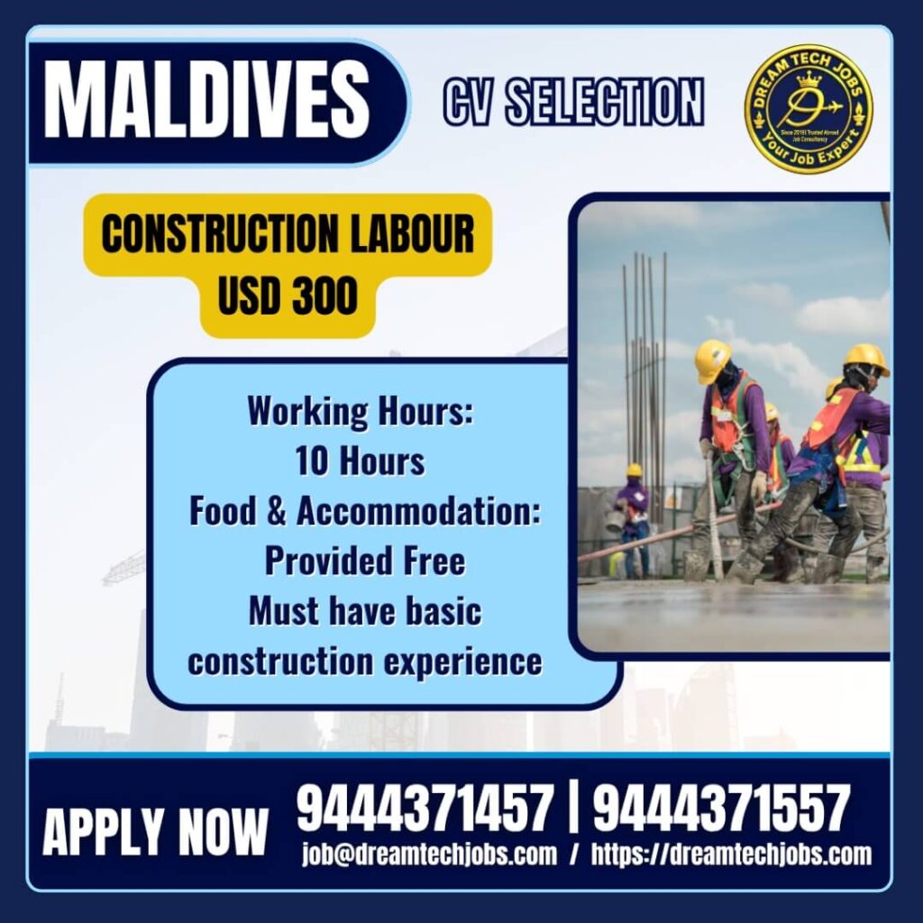 Maldives Construction Labour Jobs 2025