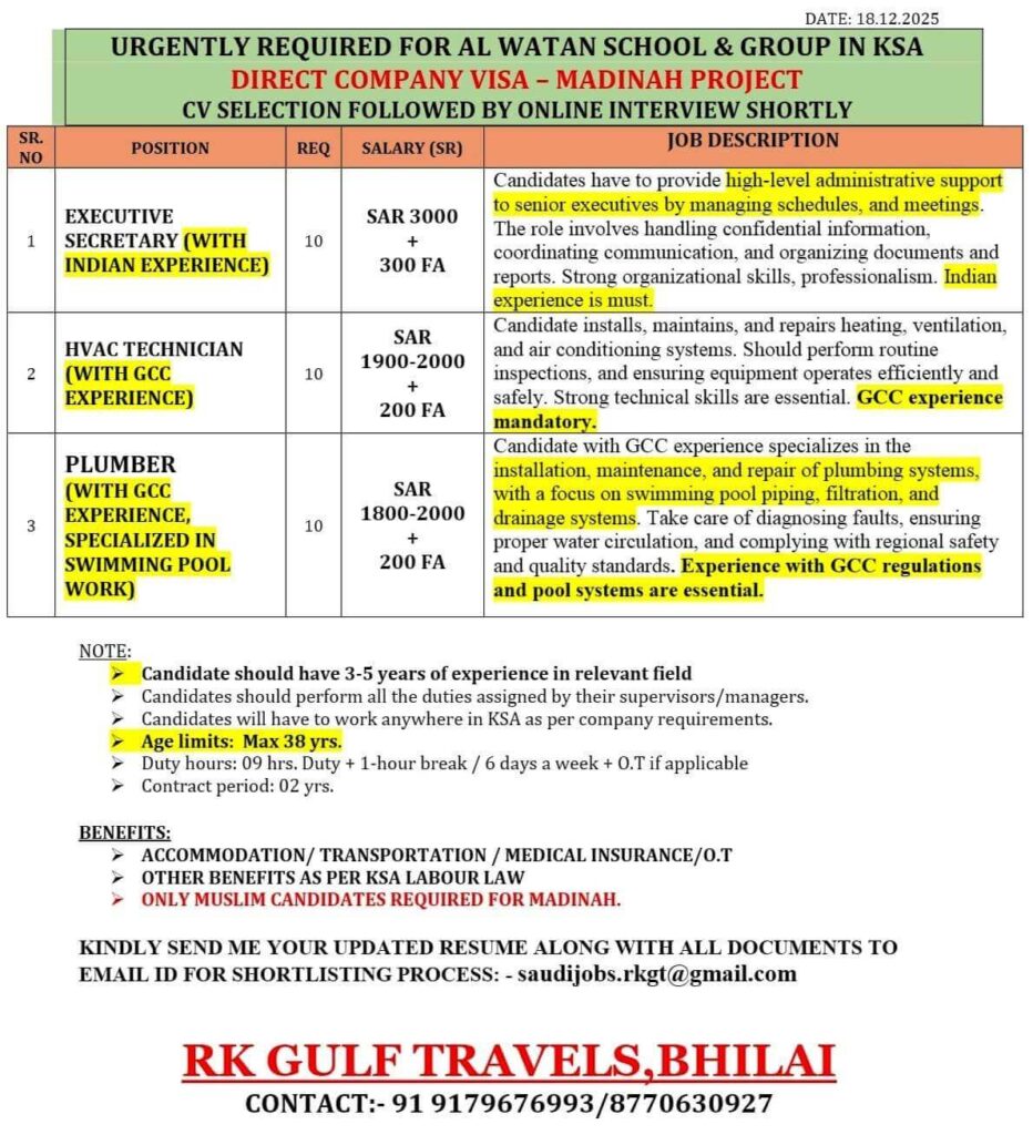 Saudi Arabia School Jobs 2026