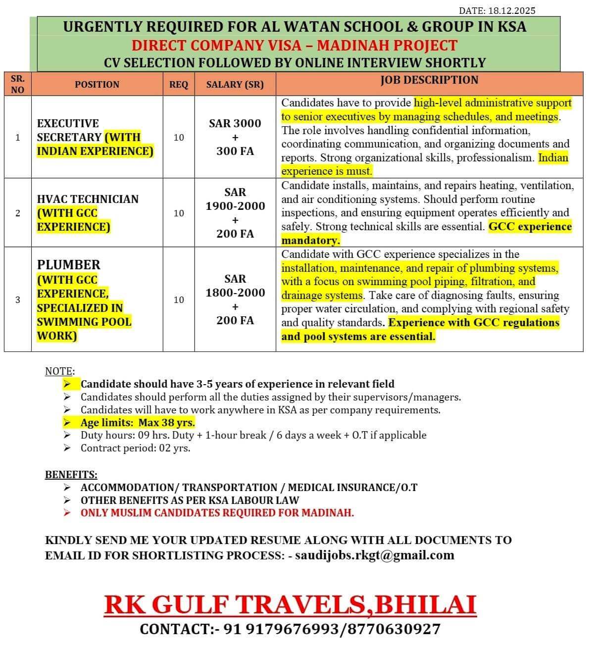 Saudi Arabia School Jobs 2026